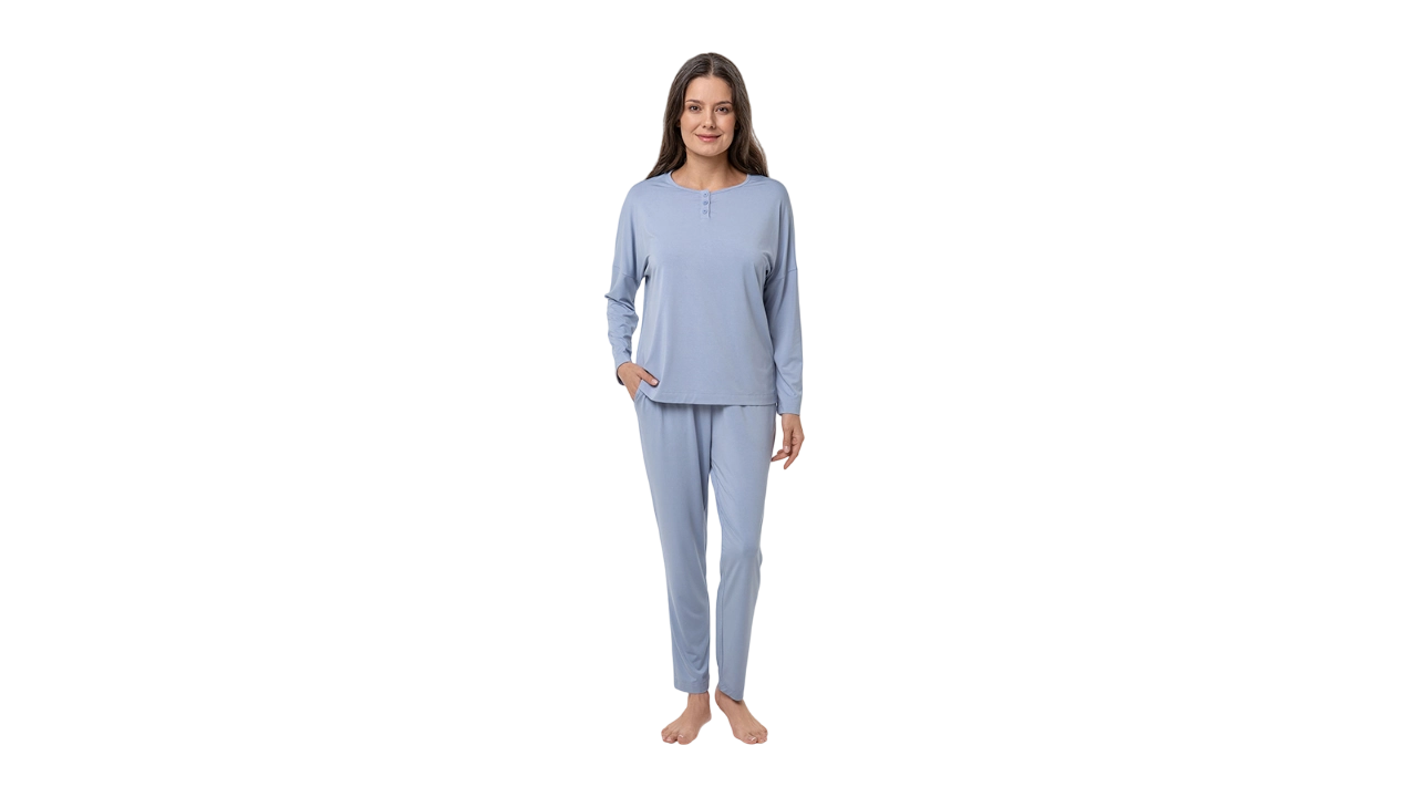 Stay Balanced әйелдерге арналған лонгслив, түсі бозғылт көк - 1 - большое изображение