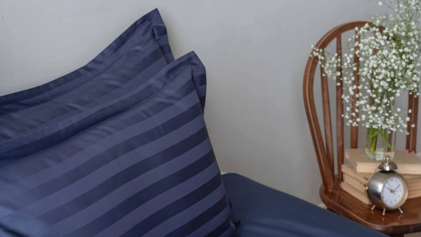 төсек жабдығының жиынтығы Askona Comfort Stripe, терең көк түсті ақжаймасыз - 4 - большое изображение