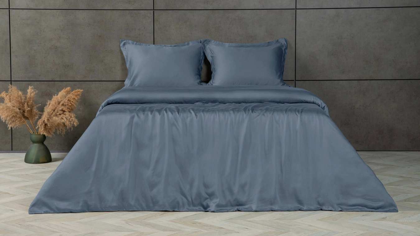 Solid Tencel, көк металлик түсті ақжаймасыз - 2 - большое изображение