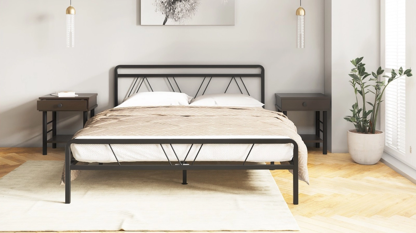 Cassis, қара шегрен түсті кереуеті + Comfort Plus матрасы бар - 3 - большое изображение