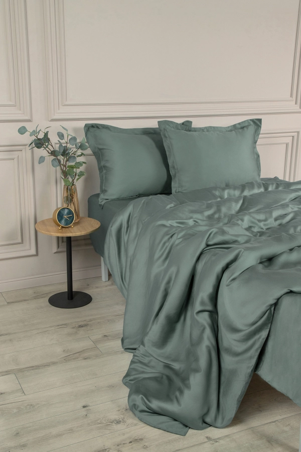Solid Tencel, жасыл шай түсті ақжаймасыз - 5 - большое изображение
