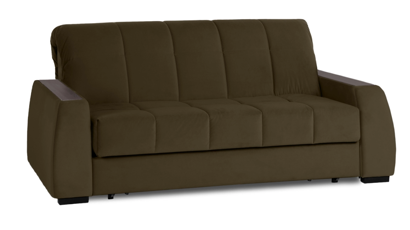 - кровать Domo Pro с накладкой цвета венге, стежка квадрат - 2 - большое изображение