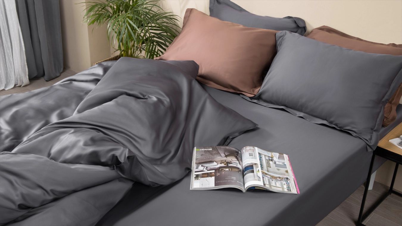 төсек жабдығының жиынтығы Askona Home, графит түсті ақжаймасыз - 9 - большое изображение