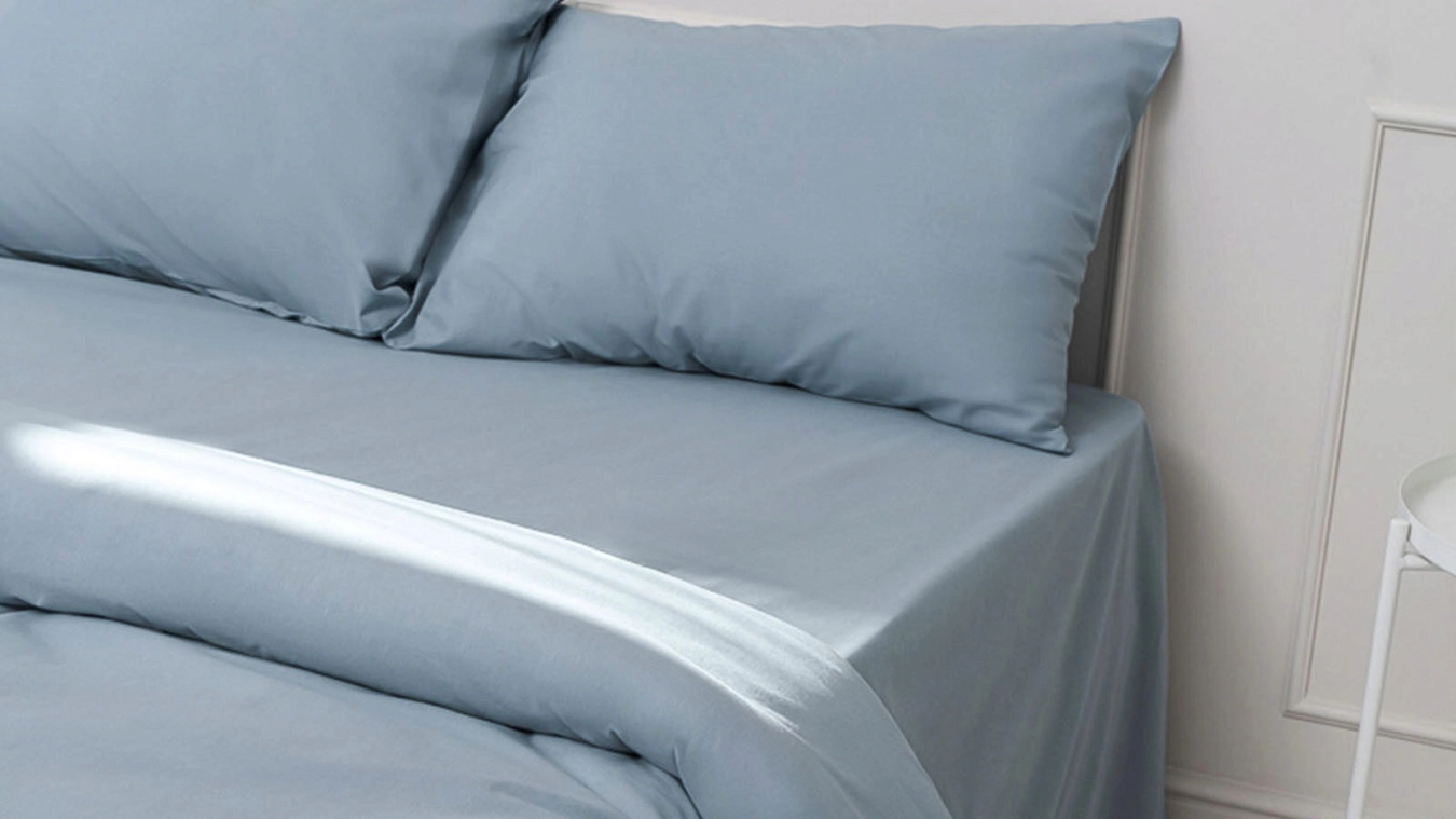 төсек жабдығының жиынтығы Comfort Cotton,сұр көк түсті ақжаймасыз - 3 - большое изображение