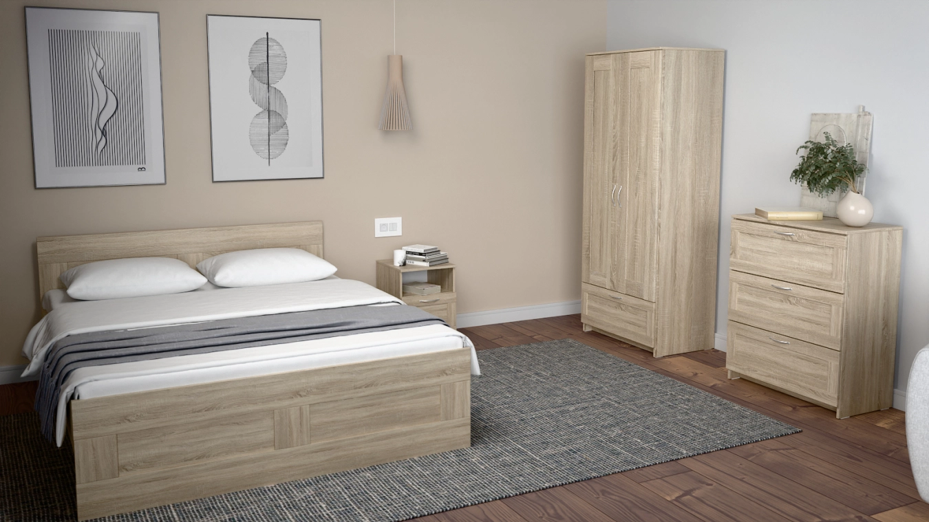Istra екі есікті жәшігі бар шкаф - 1 - большое изображение